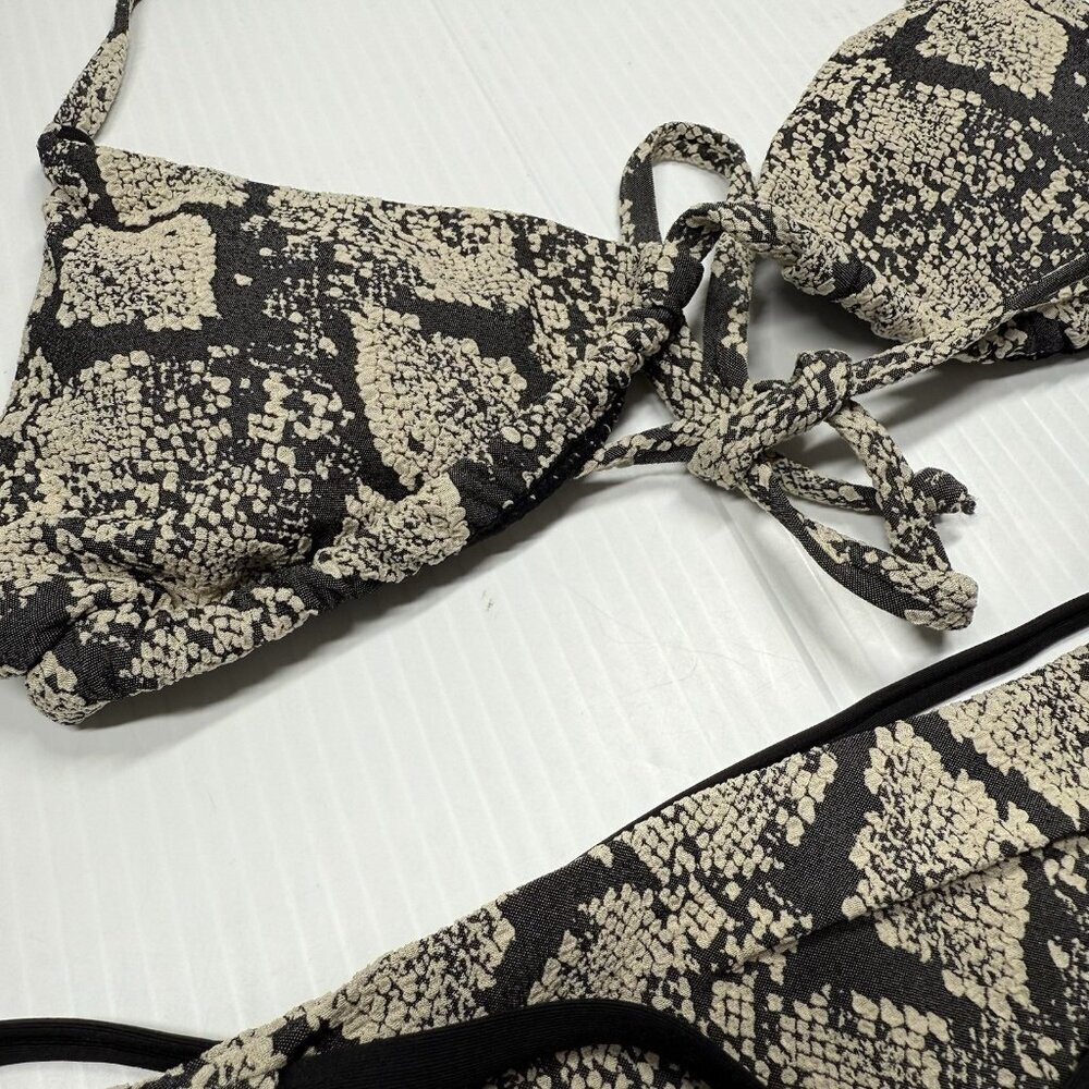 Andie Bikini Set Snake String Bikini Top Sz M & Riviera Bikini Bottom Size L - Picture 9 of 11